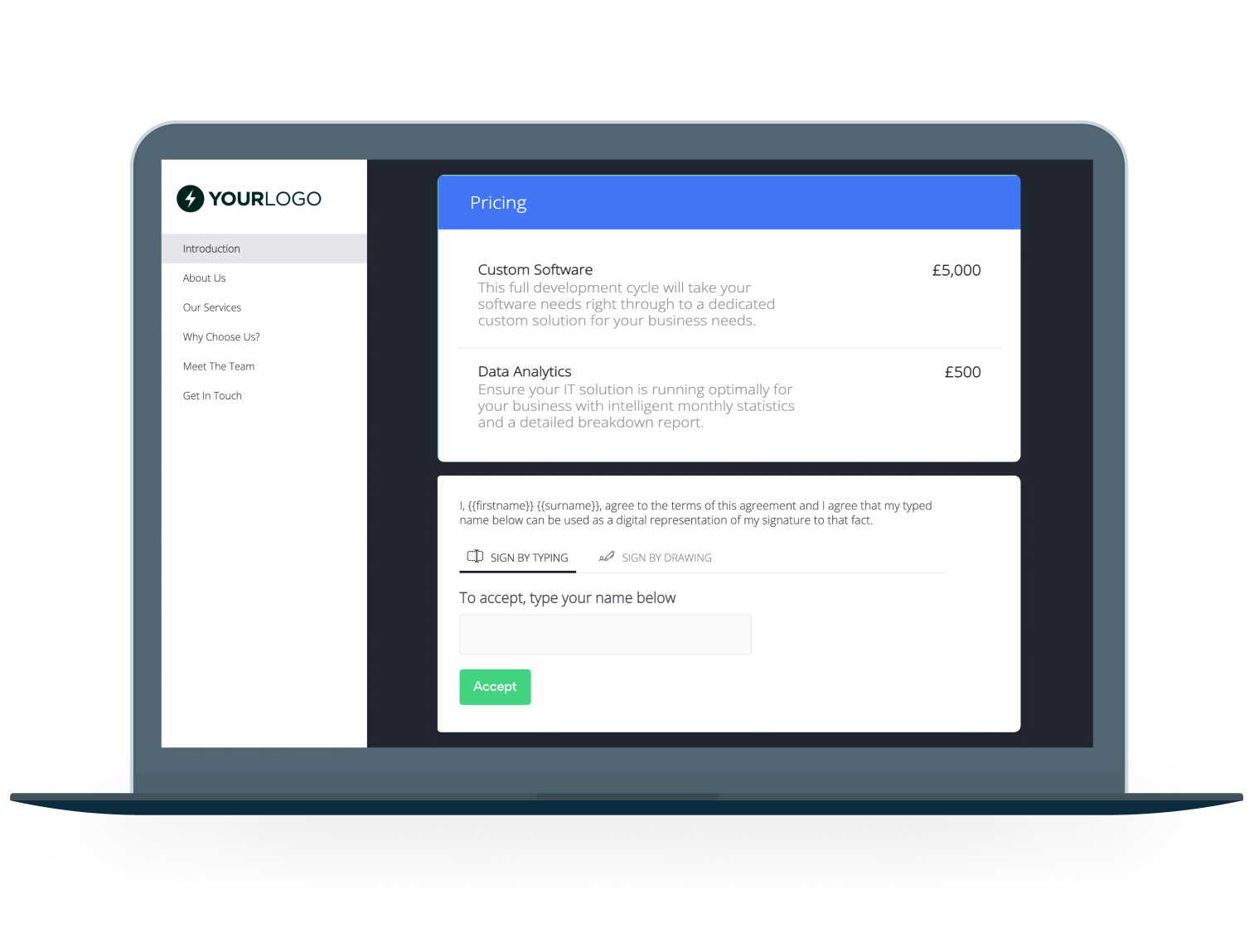 eSignature in Better Proposals